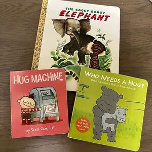 Children's Board BookSet-The Saggy Baggy Elephant, Hug Machine, Who Needs a Hug?